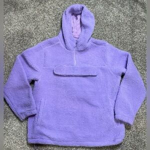Ring Spun Men's Women's Purple Fleece Hoodie Sz Med New